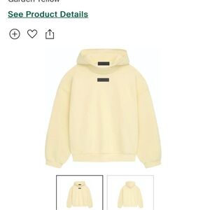 Fear of god essentials polar fleece hoodie garden yellow